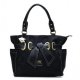 Coach Poppy Bowknot Signature Medium Black Totes ANB