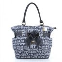 Coach Poppy Bowknot Monogram Medium Grey Totes EUF