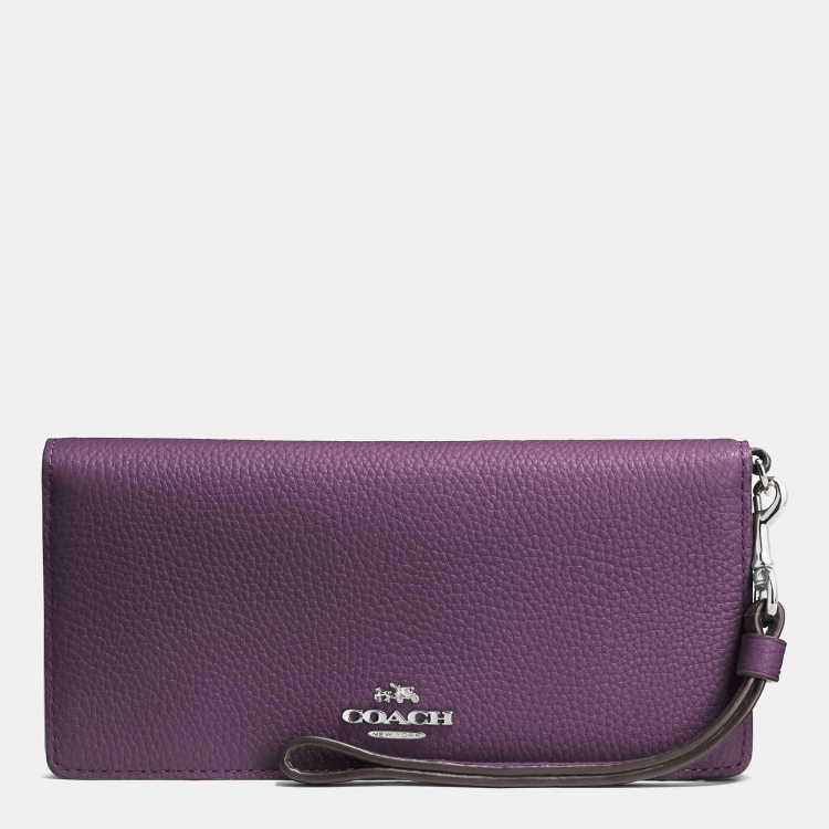 Fashion Women Real Coach Slim Wallet In Colorblock Leather - Click Image to Close