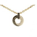 Coach Logo Circle Gold Necklaces CYE