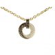 Coach Logo Circle Gold Necklaces CYE