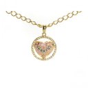 Coach Logo Heart Gold Necklaces CYM