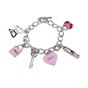 Coach Fashion Charm Pink Bracelets CVX