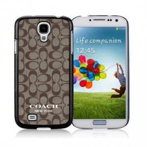 Coach Logo Signature Beige Samsung Galaxy S4 9500 AUX