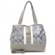 Coach Hamptons Weekend Signature Stripe Large Grey Totes AEY