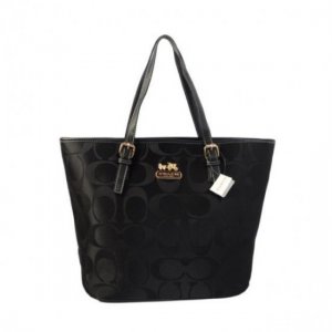 Coach Legacy In Monogram Medium Black Totes BYV