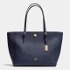 New Leather Coach Turnlock Tote In Crossgrain Leather