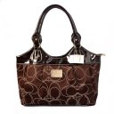 Coach Legacy Signature Medium Coffee Satchels BQE