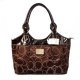 Coach Legacy Signature Medium Coffee Satchels BQE