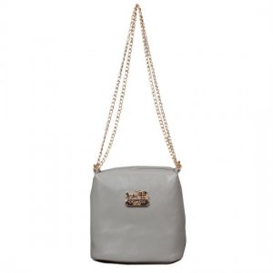 Coach Saffiano Logo Small Grey Crossbody Bags EMD