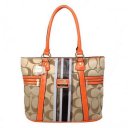 Coach Zip In Signature Medium Khaki Totes BFK