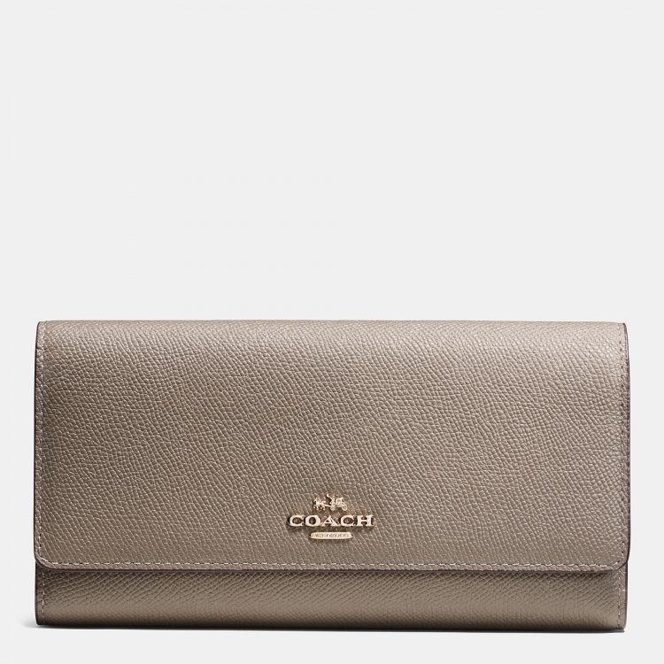 Coach Trifold Wallet In Crossgrain Leather On Sale - Click Image to Close