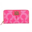 Coach Dot Logo Monogram Large Pink Wallets EDI