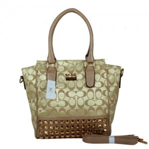 Coach Legacy Tanner In Studded Signature Small Khaki Crossbody Bags BNR