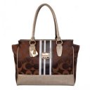 Coach Candace In Signature Medium Coffee Satchels BFM