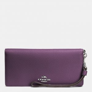 New Realer Coach Slim Wallet In Colorblock Leather