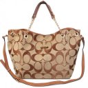 Coach Chelsea In Signature Medium Khaki Totes AZC