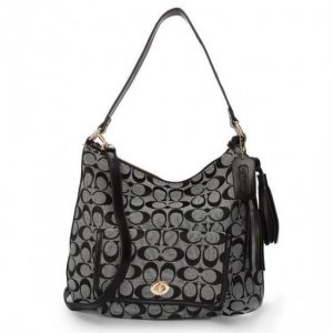 Coach Kristin In Signature Medium Grey Shoulder Bags APM