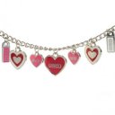 Coach Heart Float Silver Necklaces CYT