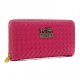 Coach Knitted Logo Large Fuchsia Wallets EGJ