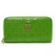 Coach Waverly Hearts Accordion Zip Large Green Wallets DVJ