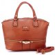 Coach Zip In Logo Large Brown Satchels BJM