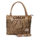 Coach Logo Monogram Large Khaki Totes BMG