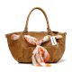 Coach Embossed Scarf Medium Brown Totes DFJ