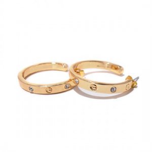 Coach Ring Stud Gold Earrings AJY