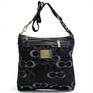 Coach Legacy Swingpack In Signature Large Black Crossbody Bags AVL