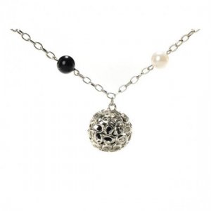 Coach Shine Ball Silver Necklaces CXX