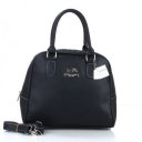 Coach Georgie In Leather Medium Black Satchels ESY