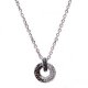 Coach Logo Circle Silver Necklaces CYF