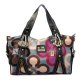 Coach Logo Monogram Medium Grey Multi Totes EJO