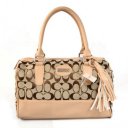 Coach Legacy Weekend In Signature Medium Apricot Satchels ADN