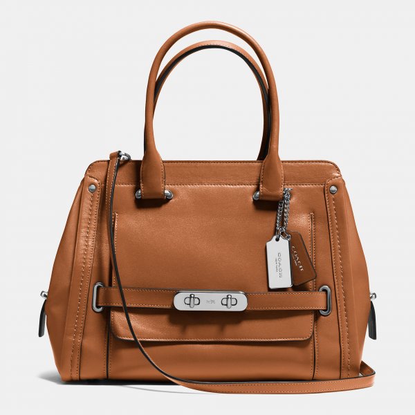 Good Quality Coach Swagger Frame Satchel In Calf Leather - Click Image to Close