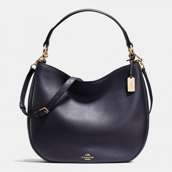 High Quality Embossing Coach Nomad Hobo In Glovetanned Leather - Click Image to Close