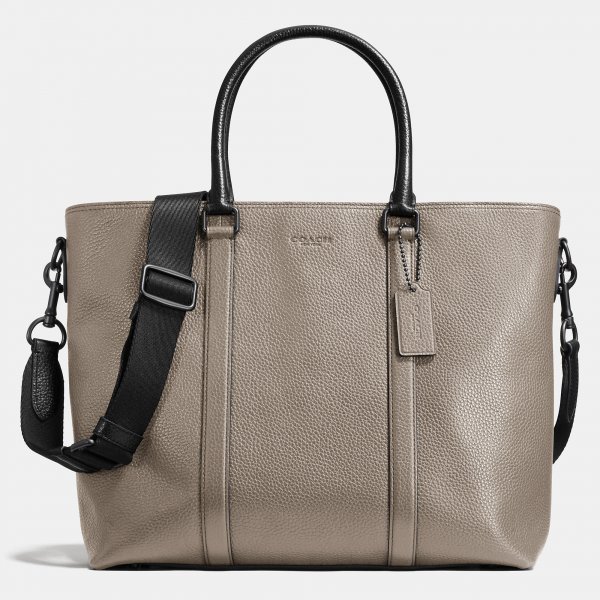 High Quality Embossing Coach Metropolitan Tote In Pebble Leather - Click Image to Close