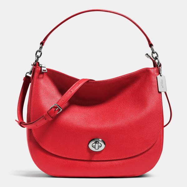 Coach Turnlock Hobo In Pebble Leather Clearance Price - Click Image to Close