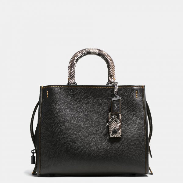 European Style Coach Rogue Bag In Colorblock Python - Click Image to Close